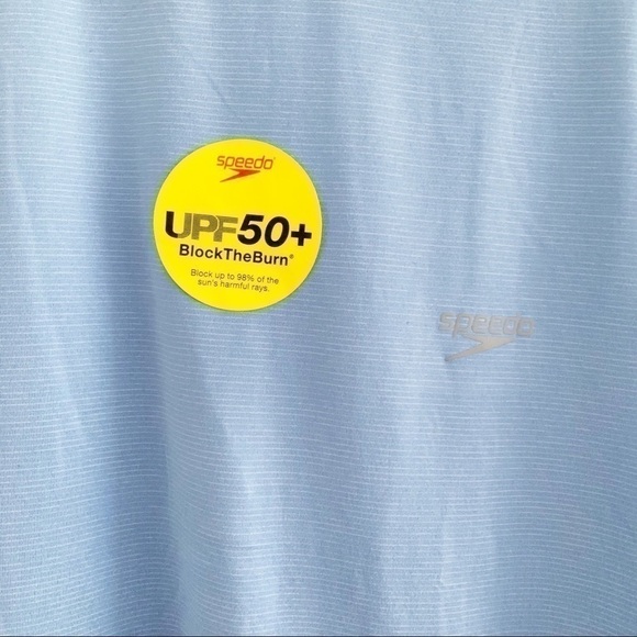 𝅺SPEEDO Blue Swim Tee with UPF Protection NWTSize S - Picture 4 of 8